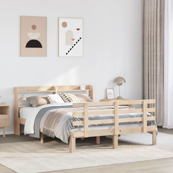 vidaXL Bettgestell mit Kopfteil ohne Matratze 120x190 cm, 3306841