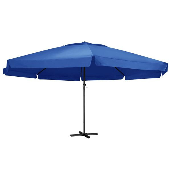 vidaXL Sonnenschirm mit Aluminium-Mast 500 cm Azurblau, 47369