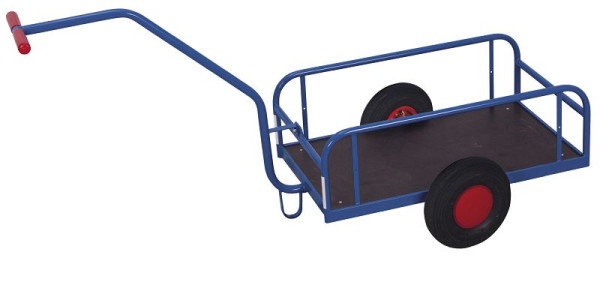 VARIOfit Handwagen ohne Bordwand, Ladefläche: 785 x 435 mm, RAL 5010 enzianblau, Radsatz: Luftbereifung, zu-1290