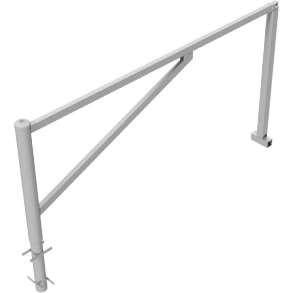 Stein HGS Drehschranke, 2500 mm / ohne Farbe, vorgerüstet für Vorhangschloss, zum Einbetonieren, 413.250v