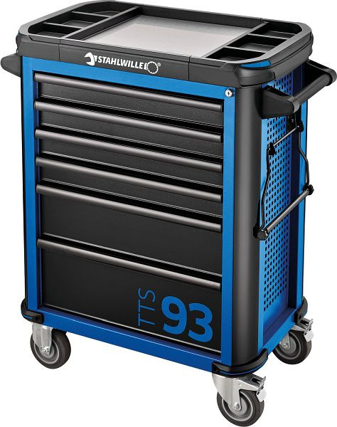 STAHLWILLE Werkstattwagen TTS 93/66 Schub, Länge 481 x 877 x 1000 mm blau, RAL 2703035; schwarz RAL 9005, 81200156