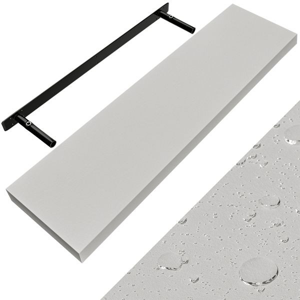 casaria Wandregal Schweberegal 90cm Weiß + Halterung, 107751