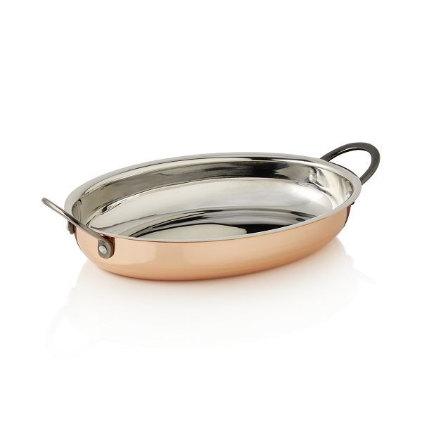 WAS Servierpfanne STEEL & STYLE RUBY, 25 x 18 x 3,5 cm, 0,9 Liter, Kupfer, Messing, Chromnickelstahl, 2022252