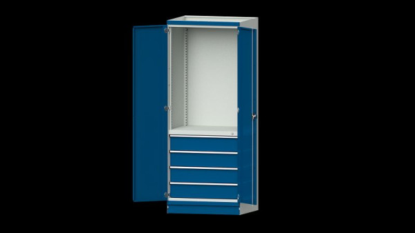ANKE Werkbänke Basisschrank modulares Schranksystem, Serie 910 V, Modell 2409, 865 x 720 x 2200 mm, RAL 7035/5010, 631.170