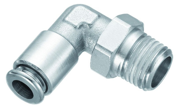 Prevost Drehbares 90° Winkelstück mit konischem Außengewinde - RMC MR, AG BSPT= R 1/4, für Schlauch mit Außen-Ø= 4 mm, VE: 10 Stück, RMC MR0401