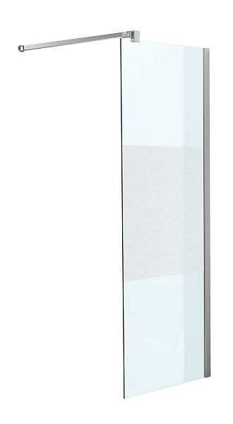 CLP Duschabtrennung 130x200x100cm rechteckig halb gefr, halbmilchglas, 151348143