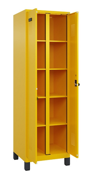 C+P Wäsche-Spind Evolo PLUS, mit Füßen, 2 Abteile, 1950x600x500mm, 1023/1023, Verschluss Drehriegel, 049012-20B S10022