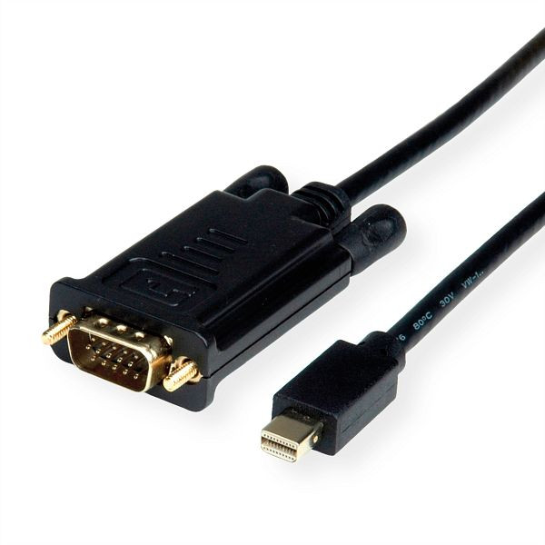 VALUE Kabel Mini DisplayPort-VGA, Mini DP ST - VGA ST, schwarz, 5 m, 11.99.5809