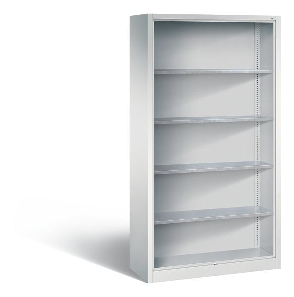 C+P Stahlregal mit Rückwand Serie 13, H1980xB1000xT420 mm, Grau, 4 Einlegeböden, 133144-00 S10000