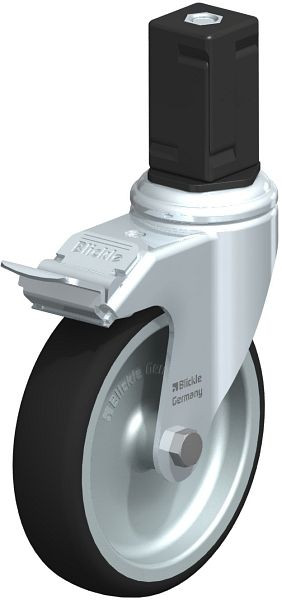 Blickle LKRA-PATH 126G-11-FI-EV17 Apparate-Lenkrolle mit Expander & Feststeller, Thermoplastisches Polyurethan, Grau, 848853