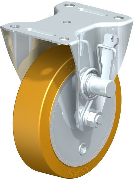 Blickle B-GTH 160K-TMR Bockrolle mit Totmannbremse, Blickle Extrathane®, Hellbraun, 842477