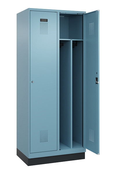 C+P Spind Evolo PLUS, mit Sockel, 2 Abteile, 1950x800x500mm, 0010/0010, Verschluss Zylinderschloss, 049020-22F S10048