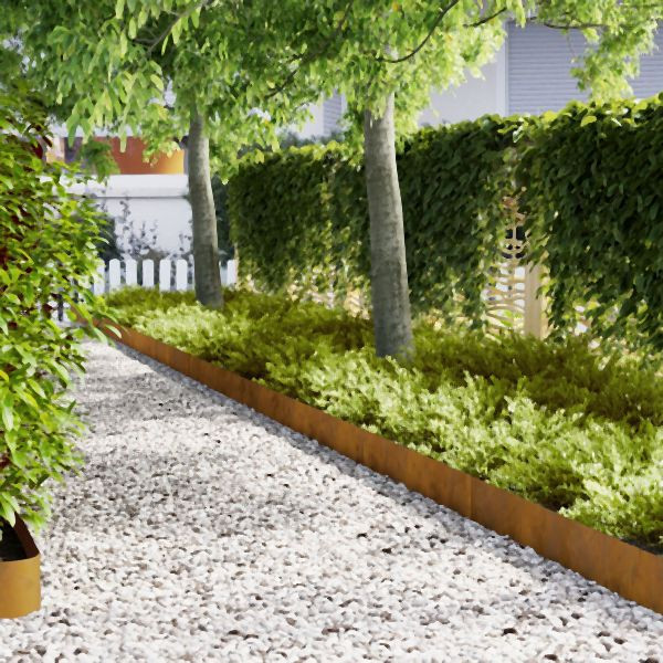 vidaXL Rasenbegrenzungen 50 Stück 100x0,5x20 cm Wetterfestes Stahl, 3335780