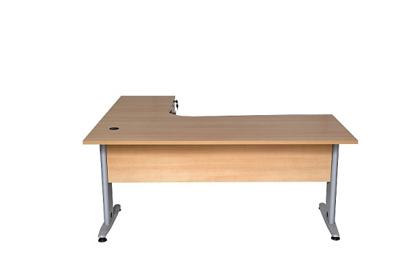 Mades Winkelschreibtisch Dona, Buche Dekor, 180 cm x 120 cm x 74 cm, inkl. Beistellcontainer, rechts gewinkelt, MAD1014160BU R