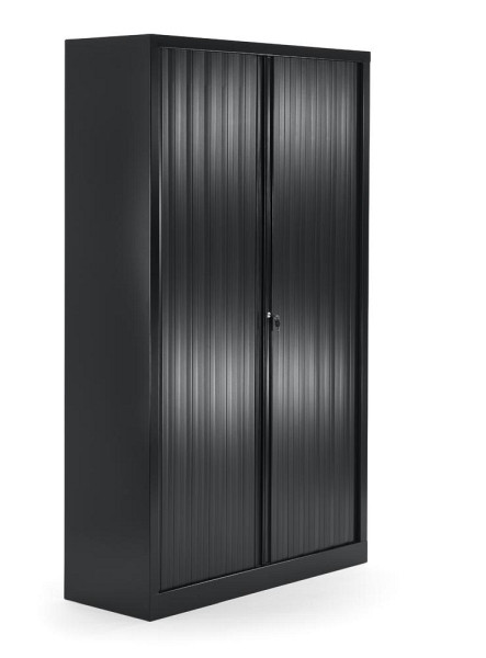 Deskin Rollladenschrank, Schwarz, 1000 x 430 x 1980 mm, 330970