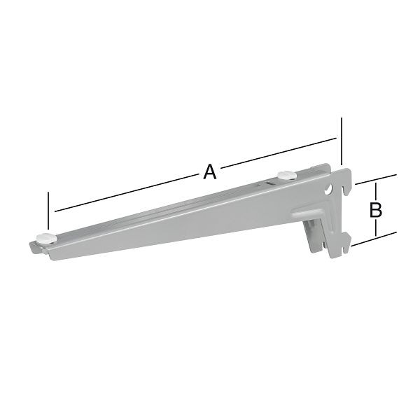 Vormann Winkel-Träger 380 x 50 mm aluweiß, VE: 10 Paar, 062504380WA