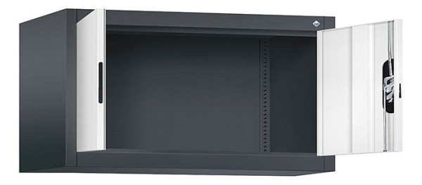 C+P Aufsatzschrank Acurado, H500xB930xT500mm, Farbe: Schwarzgrau / Verkehrsweiß, Muldengriff, 9284-000 S10190
