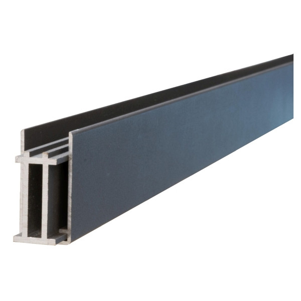 T&J ECOSTECK-Set für Senkrechtmontage, Anthrazit, Start und Endleiste verstärkt, 50/50 x 24 x 1655 mm, Aluminium, 44655