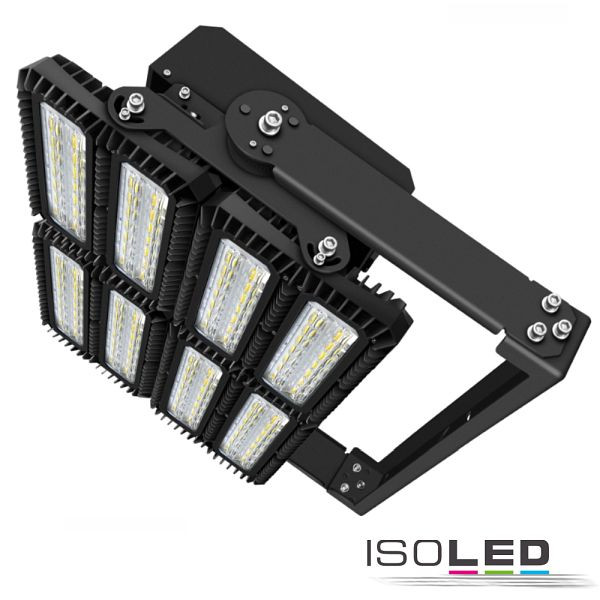 ISOLED LED Flutlicht 900W, 130x25° asymmetrisch, variabel, 1-10V dimmbar, neutralweiß, IP66 (ext. Trafo), 114934