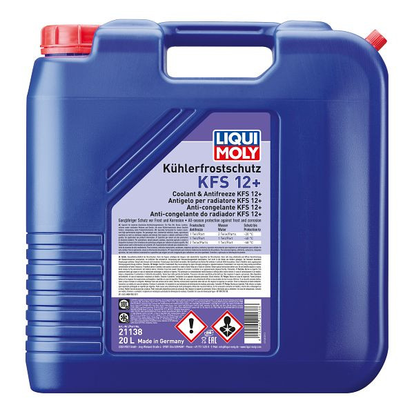 LIQUI MOLY Kühlerfrostschutz KFS 12+, Kanister Kunststoff, VE: 20 Liter, 21138