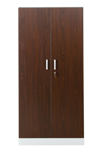 Gürkan Flügeltürenschrank, 42 x 92 x 195 cm, Verkehrsweiß, Wenge, Fachboden Stück 4, FLC/WD.19, 100114
