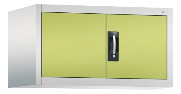 C+P Aufsatzschrank Acurado, H500xB930xT600mm, Farbe: Lichtgrau / Viridingrün, Muldengriff, 9294-000 S10014