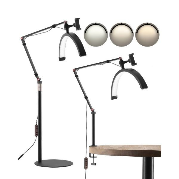 VEVOR Halbmondlicht Wimpernlicht LED-Schönheitssalonlicht 2 in 1 LED Salon, WSD2H116YC00SPKKYV2