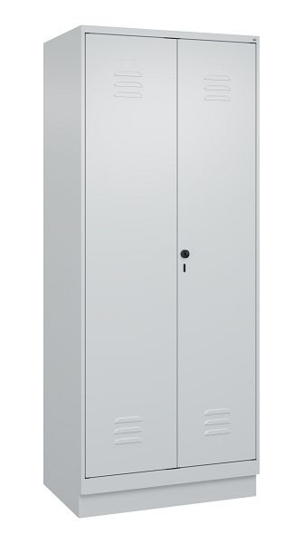 C+P Mehrzweckschrank Classic PLUS, Wäsche-/Kombispind, Sockel, 2 Abteile, 1950x800x500mm, 7035/7035, Drehriegel, 080620-22 S10009