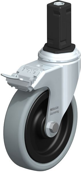 Blickle LKRA-VPA 126K-11-FI-EV14 Apparate-Lenkrolle mit Expander & Feststeller, Vollgummi, Grau, 848398