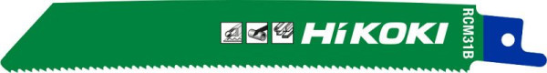 HiKOKI Säbelsägeblatt Metall BIM RCM31B curved 150 14tpi, VE: 5 Stück, 752676
