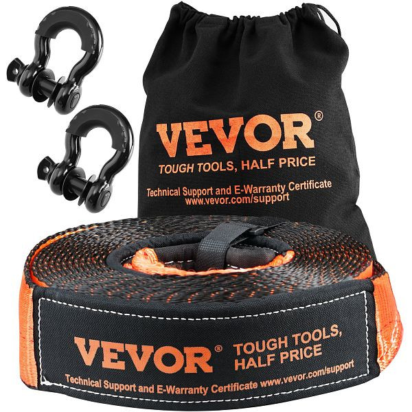 VEVOR Seilwinden-Bergungsset, Abschleppgurt, Schäkel, Notfallset, 7,6 cm x 9,6 m, 30.000 lbs, 4 Stück, JPJYGJB4J000Y9QTFV0