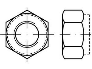 Sechskantmuttern DIN 6924 10 M 10 x 1 galvanisch verzinkt VE=S (100 Stück)