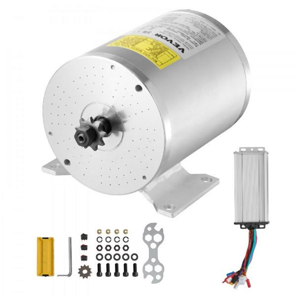 VEVOR 2kW Bürstenloser Gleichstrommotor 48V 4300U/min Elektromotor Controller, ZLWSDJTJ200013XYAV9