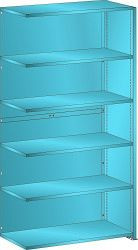 LISTA Anbauregal L1006 (BxTxH) 1000x500x2000mm 160kg, Rückwand glatt (2-teilig), Farbe: Lichtblau, 50.406.010