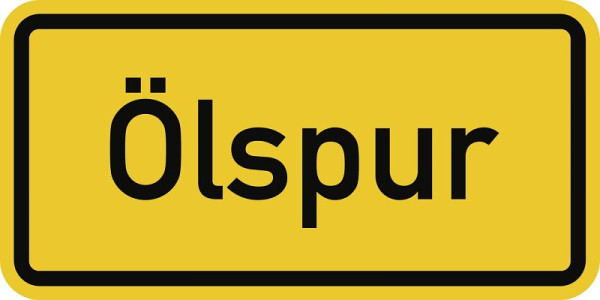 Moedel Ölspur, Aluminium, reflektierend RA1 (Typ 1), 600x300 mm, 55121