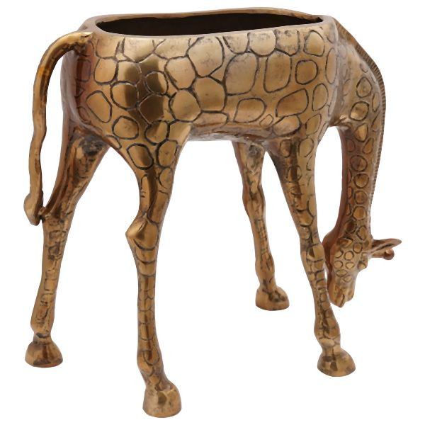 vidaXL Giraffenförmiger Eiskübel aus Messing - 49x22x39 cm Aluminium, 42000128