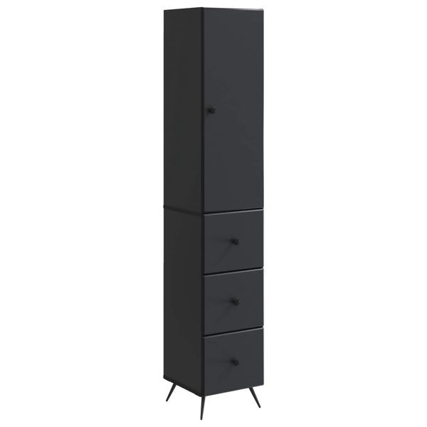vidaXL Schrankset 2-teilig Schwarz 34,5 x 34,5 x 90 cm Holzwerkstoff, 3416890