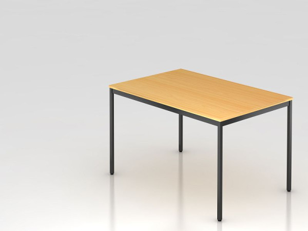 Hammerbacher Besprechungstisch Fuß Vierkant 120x80cm Buche, Rechteckform, VVS12/6/D