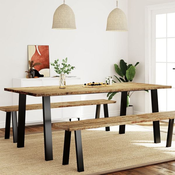vidaXL Esstisch 200x90x75 cm Massivholz Akazie, Top-Qualität, 353299