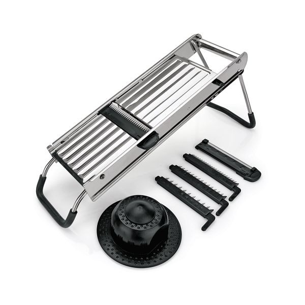 WAS Mandoline mit Restehalter, 36 x 12,5 cm, Edelstahl, 1685360