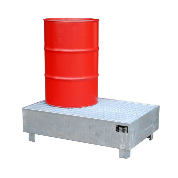 STEIN HGS Auffangwanne WM, 3mm Stahlblech, für 200l-Fässer, 215 Liter, Gesamthöhe 365 mm, 2 x 200 Liter Fass, 79196.0001