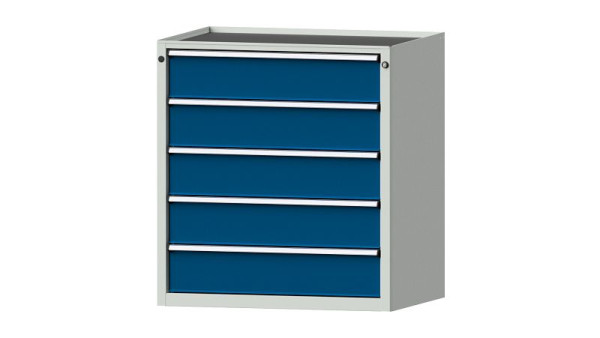 ANKE Werkbänke Schubladenschrank, Modell 3001 V, 910 x 675 x 980 mm, RAL 7035/5010, Wanne, 611.200
