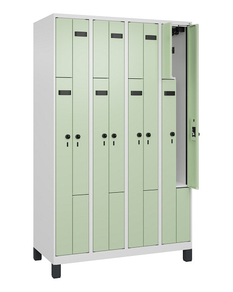 C+P Z-Spind Evolo PLUS, Füße, 8 Fächer, 1950x1200x500mm, 9016/6019, 049013-408 S10026