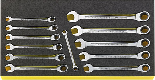 STAHLWILLE Ratschen-Ringmaulschlüssel OPEN-RATCH in TCS Nr.TCS WT 17/12 -Teilung 12-teilig, 96830128