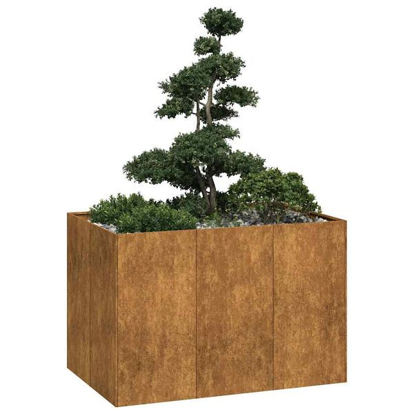 vidaXL Pflanzkübel Rostig 120x80x80 cm Wetterfester Stahl, 860793
