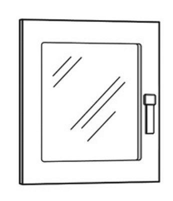 NordCap Glastür mit separater Beleuchtung für den Innenraum, für Modell RRO 081 E und RRO 101 E, 4379000161