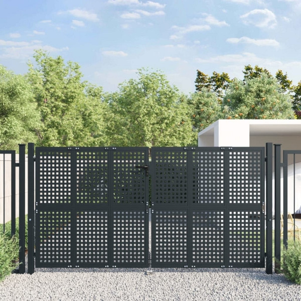 vidaXL Gartentor Anthrazit 300x200 cm Stahl, 154568, 8720845845483