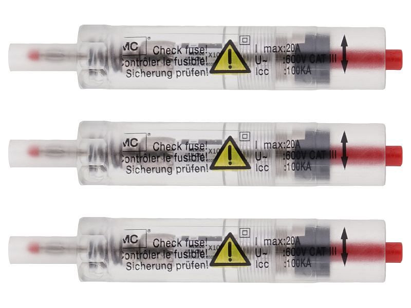 Metrel Sicherungshalter für Prüfleitung, 3 Stück, S 2014