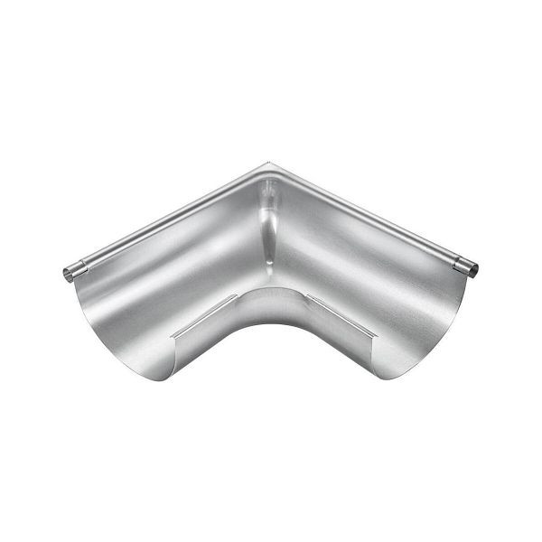 Grömo Zink-Rinnenwinkel 90Grad, 333mm, Außeneck, halbrund 62303, 106511