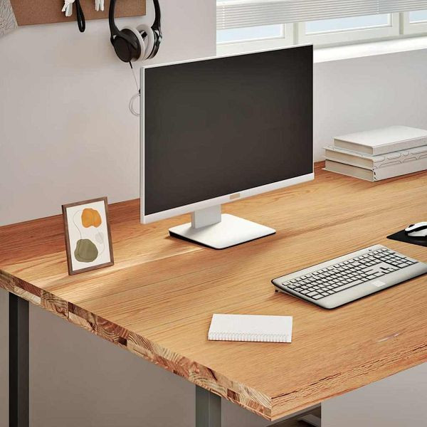 vidaXL Schreibtischplatte Hellbraun 180x120x4 cm Massivholz Eiche, 3282887